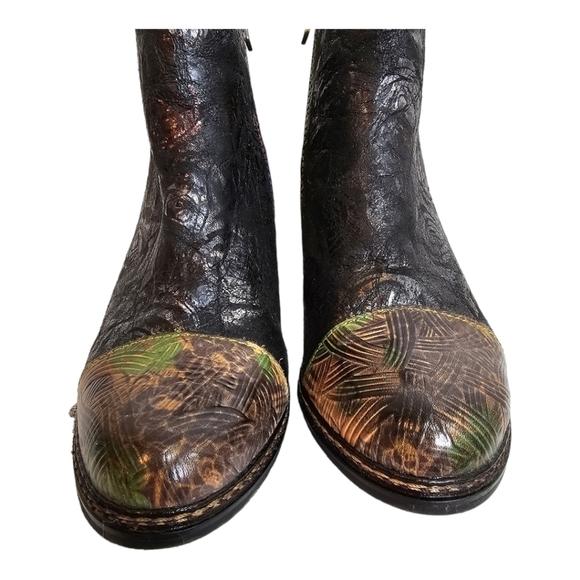 L'Artiste Waterlily by Spring Step Black Iridescent Leather Boots Sz 36, 5.5-6 - Picture 6 of 10